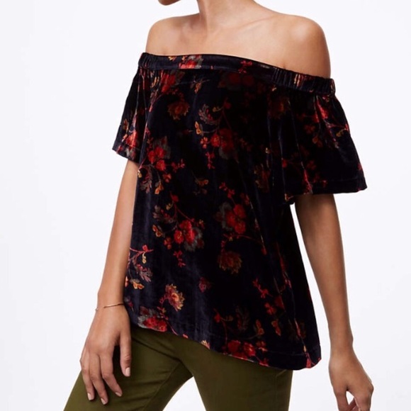LOFT Tops - NWT Ann Taylor LOFT Velvet OTS Top
